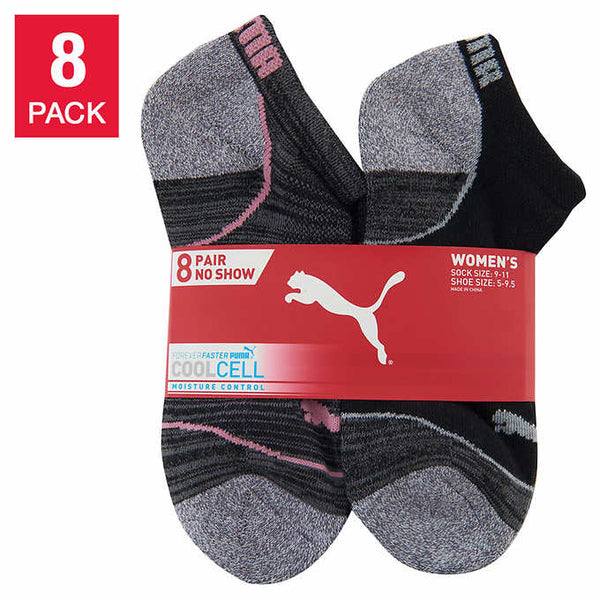 Puma Ladies' No Show Sock 8-pair