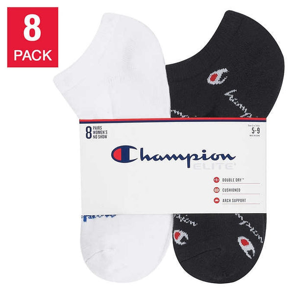 Champion Ladies' No Show Sock, 8 Pair