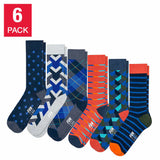 Fun Socks Men's Crew Sock, 6-pair